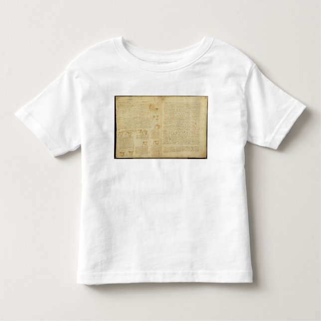 A page from the Codex Leicester, 1508-12 Toddler T-shirt (Front)