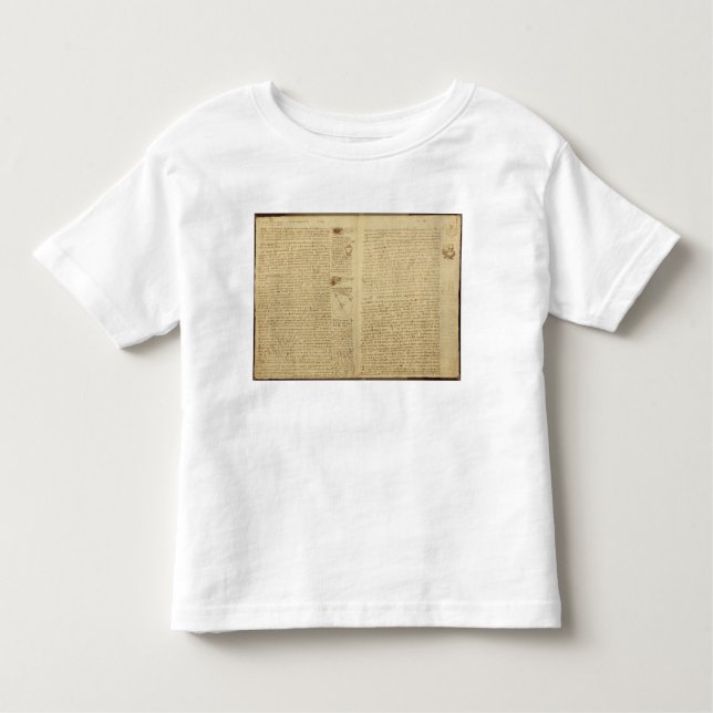 A page from the Codex Leicester, 1508-12 Toddler T-shirt (Front)