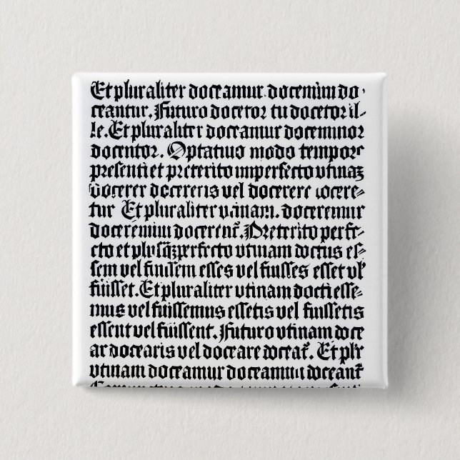 A page of the 'Grammaire Latine' Pinback Button (Front)