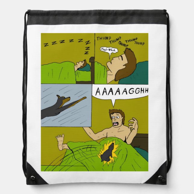 A painful wake up  drawstring bag (Front)