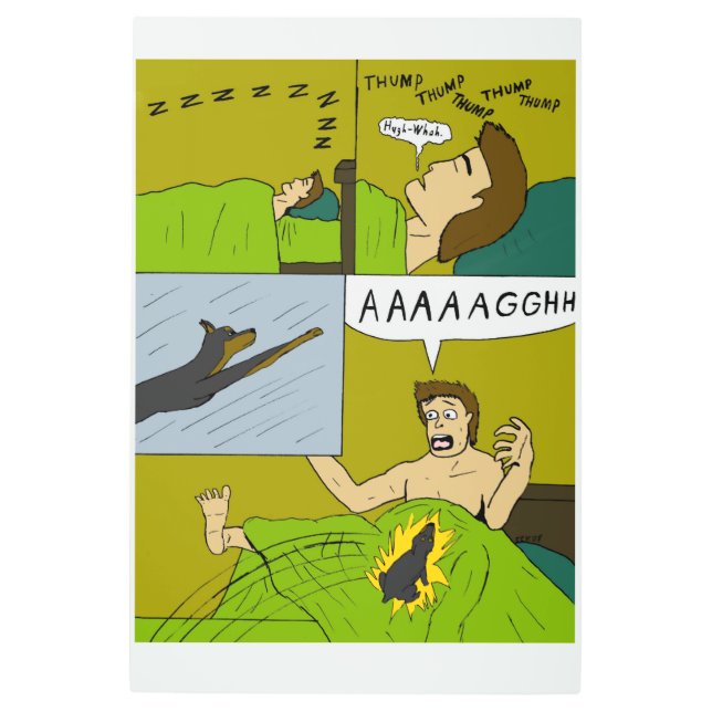A painful wake up  metal print (Front)