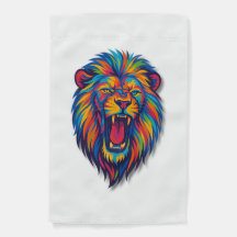 A PAINTED LIONT   Garden Flag