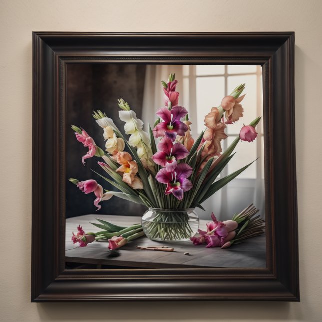 A Painting Gladioli in Vase Gladiolus 1:1 Poster (Creator Uploaded)