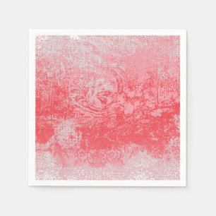 a painting of a red sky with trees napkins