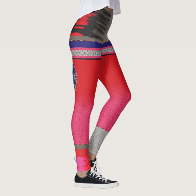 a painting of a woman in a pink dress leggings (Right)