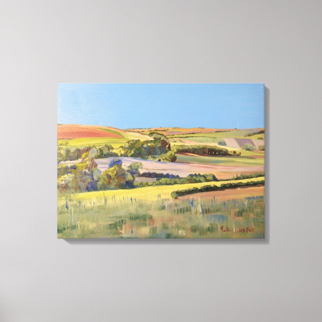 A Painting of the Sussex Downs, England Canvas Print (Front)