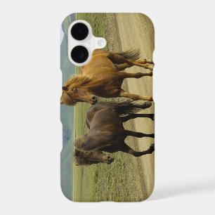 A Pair of Brown Icelandic Ponies iPhone 17 Case