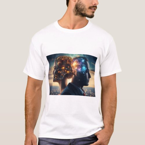 A pair of communicating minds with mind readers T_Shirt