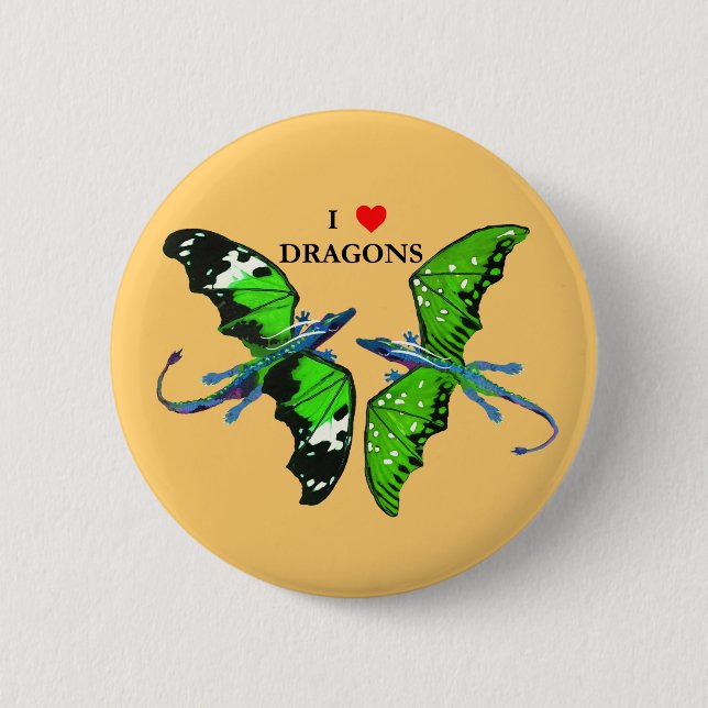 A Pair of Dragons Button (Front)