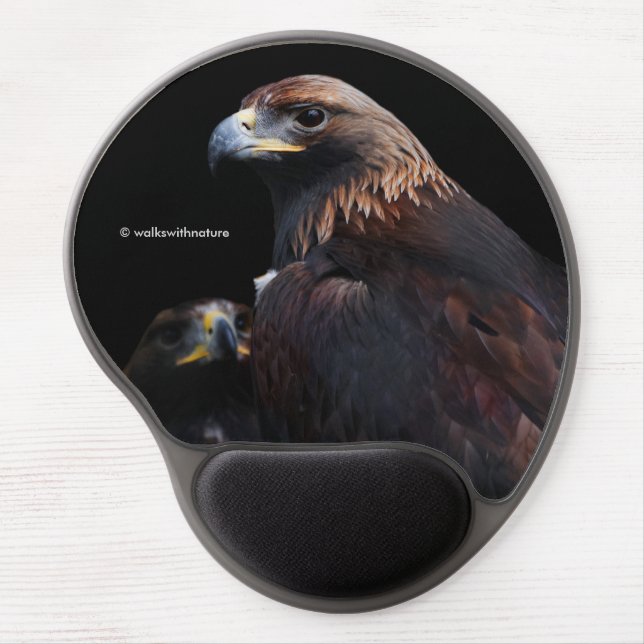 A Pair of Golden Eagles Gel Mouse Pad (Front)