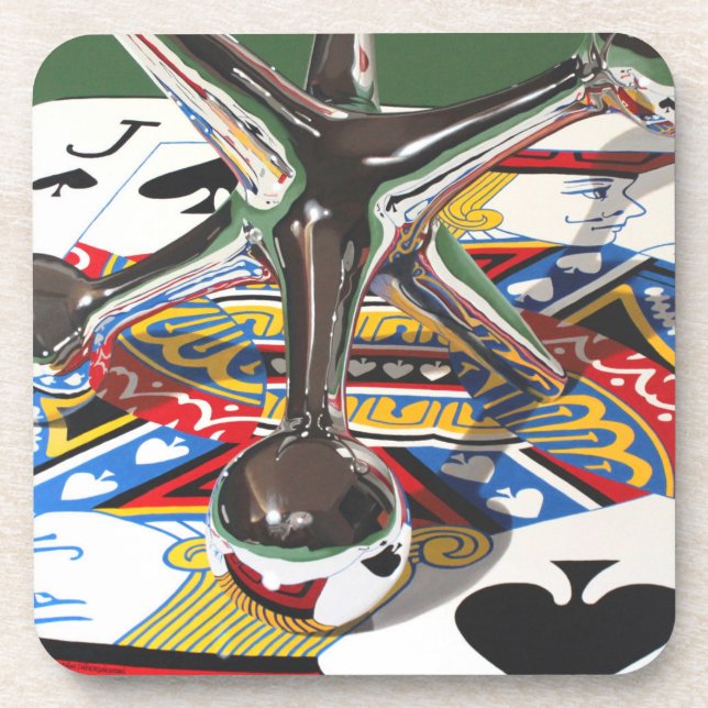 A Pair of Jacks, Plastic coasters with cork back (Front)
