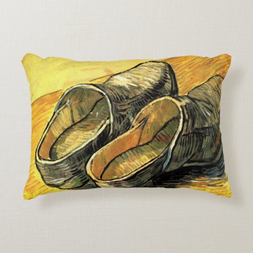 A Pair of Leather Clogs by Vincent van Gogh Accent Pillow