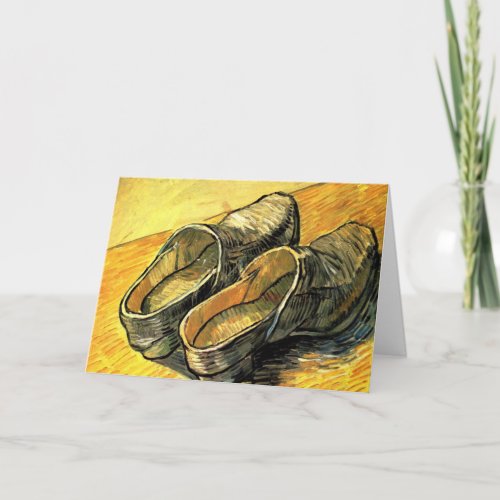 A Pair of Leather Clogs by Vincent van Gogh Card