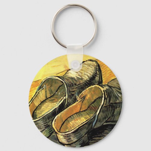 A Pair of Leather Clogs by Vincent van Gogh Keychain