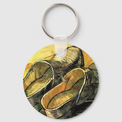 A Pair of Leather Clogs by Vincent van Gogh Keychain