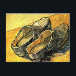 A Pair of Leather Clogs by Vincent van Gogh Postcard<br><div class="desc">A Pair of Leather Clogs by Vincent van Gogh is a vintage fine art post impressionism still life painting featuring a pair of peasant shoes. About the artist: Vincent Willem van Gogh was a Post Impressionist painter whose work was most notable for its rough beauty, emotional honesty, and bold color....</div>