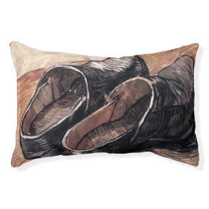 A Pair of Leather Clogs - Van Gogh Pet Bed