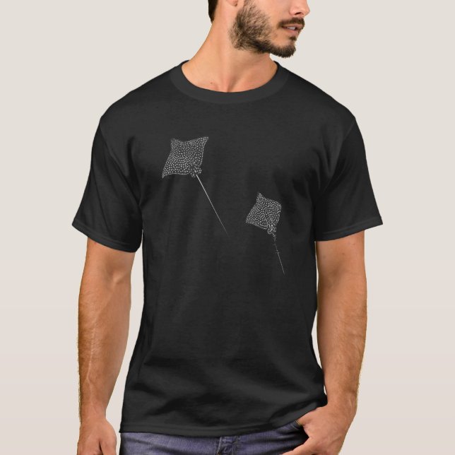 A pair of Manta-ray (Ocean Silhouettes Collection) T-Shirt (Front)