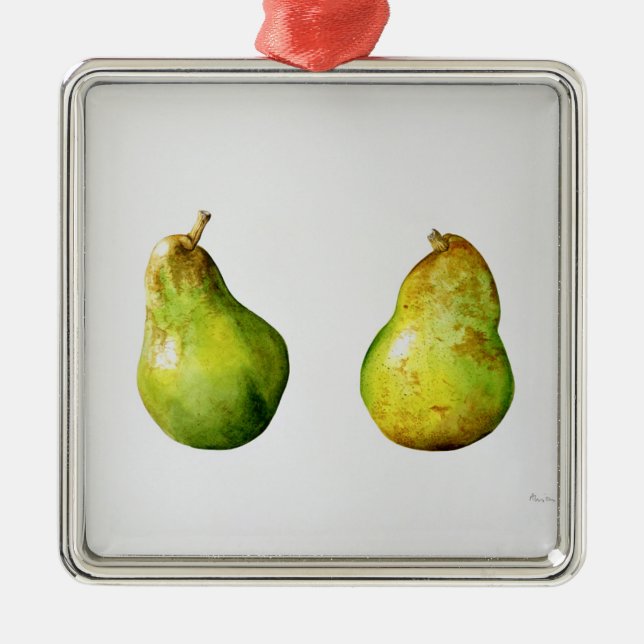 A Pair of Pears 1997 Metal Ornament (Front)