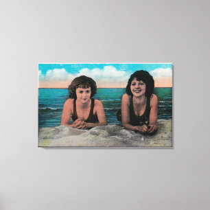 A Pair of Queens on the Beach, Ocean Park Canvas Print