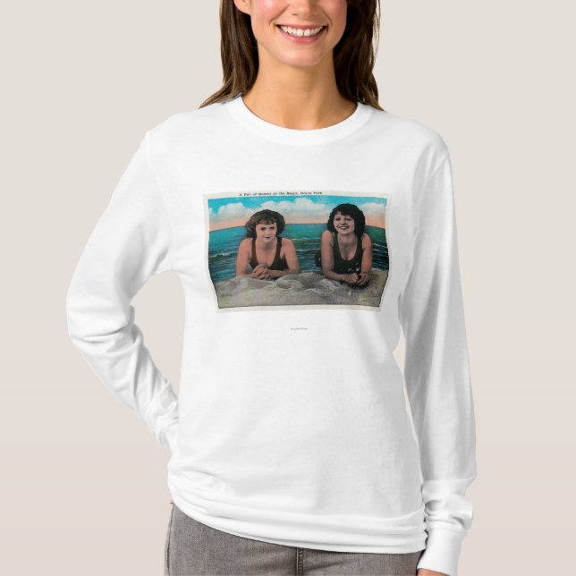A Pair of Queens on the Beach, Ocean Park T-Shirt (Front)
