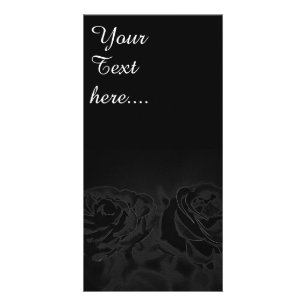 A pair of roses in black card