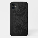A pair of roses in black iPhone 11 case