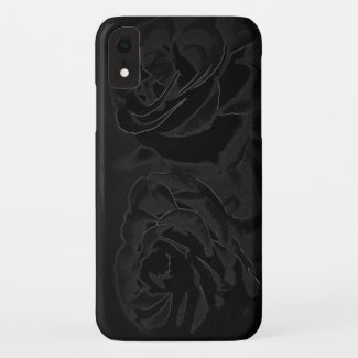 A pair of roses in black iPhone XR case