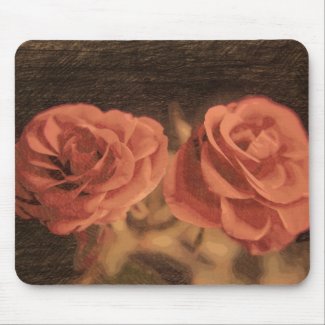 A pair of roses in sketch3 mouse pad