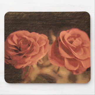 A pair of roses in sketch3 mouse pad