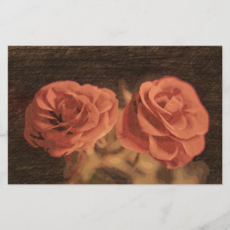 A pair of roses in sketch3 stationery