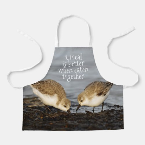A Pair of Sanderlings Sandpipers Shorebirds Shares Apron