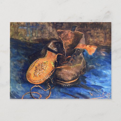 A Pair of Shoes by Vincent van Gogh 1887 Postcard