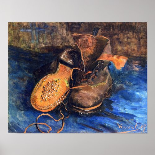A Pair of Shoes by Vincent van Gogh 1887 Poster