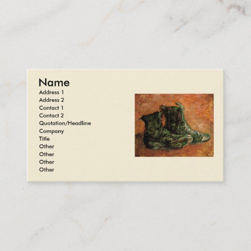 Van Gogh, A Pair of Shoes, Vintage Still Life Business Card