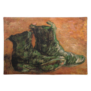 A Pair of Shoes by Vincent van Gogh Cloth Placemat