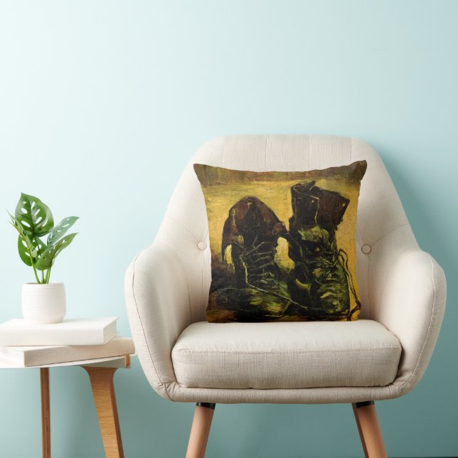 A Pair of Shoes by Vincent van Gogh Throw Pillow (Chair)