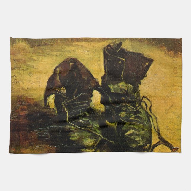 A Pair of Shoes by Vincent van Gogh Towel (Horizontal)
