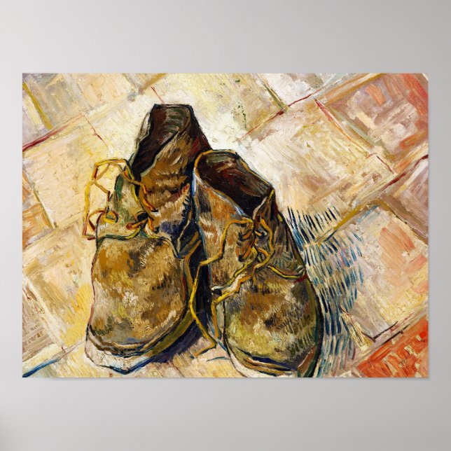 A Pair of Shoes Vincent van Gogh fine art painting Poster (Front)