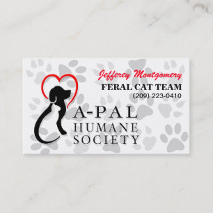 A-PAL Logo and PawsPartners Custom Business Card