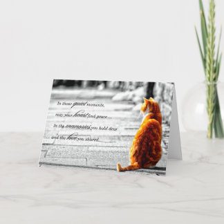 A-PAL - Orange Tabby Cat Pet Sympathy Card