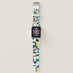 A Palette Knife Painting; Abstract Grid Painting;  Apple Watch Band