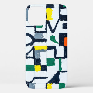 A Palette Knife Painting; Abstract Grid Painting;  iPhone 12 Case