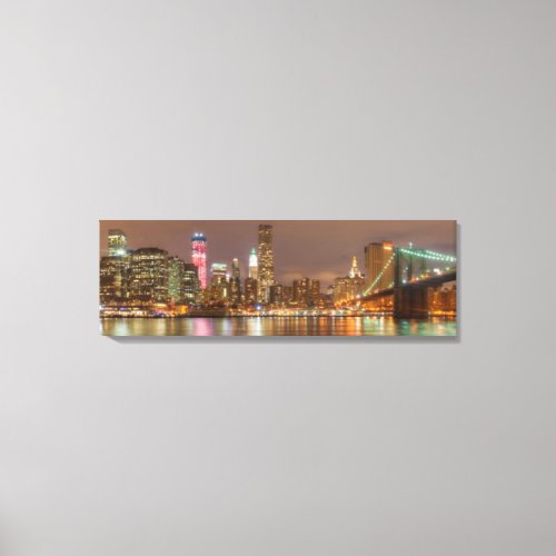A panorama of the New York City skyline Canvas Print