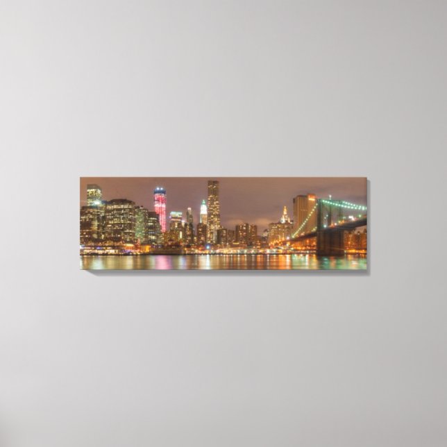 A panorama of the New York City skyline Canvas Print (Front)