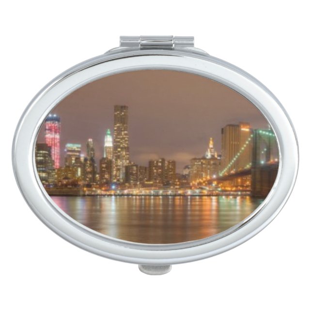 A panorama of the New York City skyline Makeup Mirror (Front)