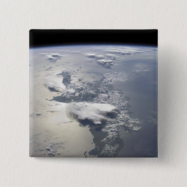 A panoramic view of the island of Hispaniola Button (Front)