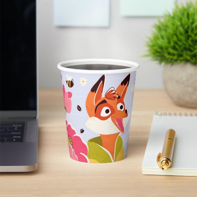 a paper cup with a fox (Insitu)