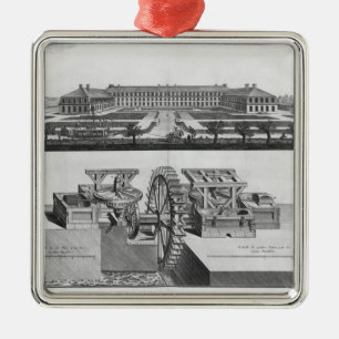 A paper mill metal ornament