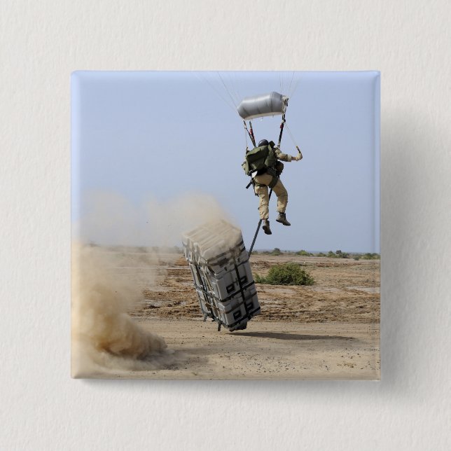 A pararescueman drops into the zone button (Front)